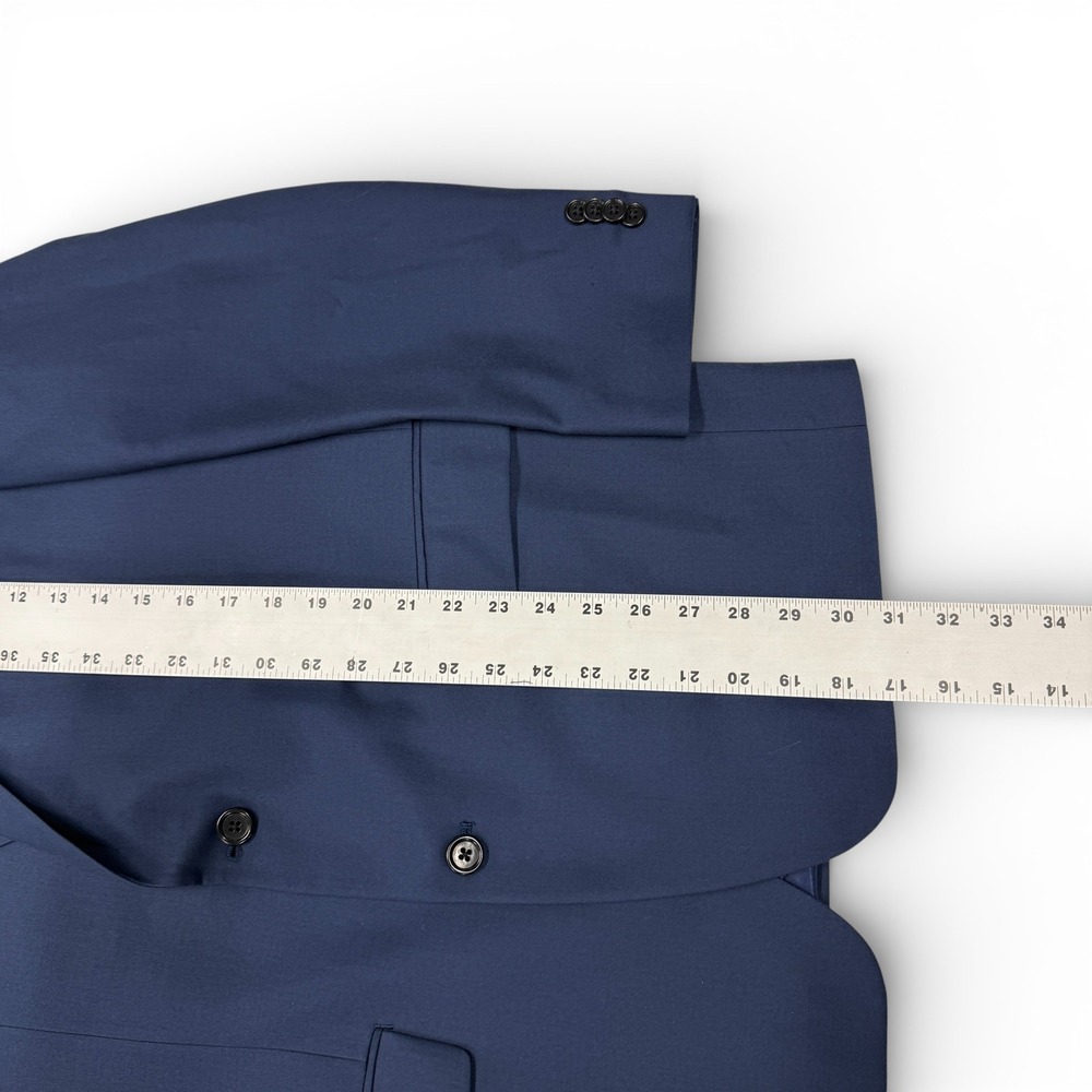 Michael Kors Mens Navy Blue Two Piece Suit 42R Jacket 38 x 30 Pants Solid - Picture 5 of 16
